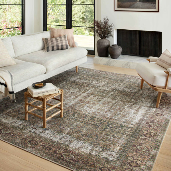 Amber Lewis x Loloi Oriental Moss/Salmon Area Rug & Reviews